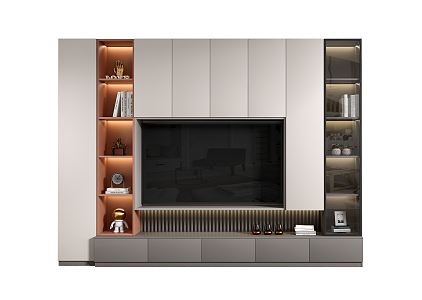 Modern TV Background Cabinet TV Cabinet Background 3d model