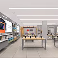 Modern Mobile Phone Store Smart Phone Experience Hall Mobile Phone Table 3d model