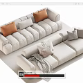 Double sofa Multi-person sofa Corner sofa 3d model