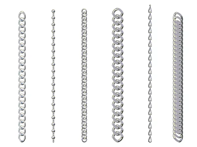 Hardware Tools with Various Styles of Metal Chains for Industrial Applications 3d model