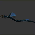 Blue Winged Dragon Mythical Creature With Colorful Head And Scaled Body
