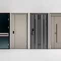 Modern security door entry door security door 3d model