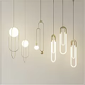 Modern Pendant Lights with Various Geometric Shapes Metal Frames and Soft Glow