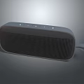 Portable Modern Bluetooth Speaker With Gray Mesh Front Top Buttons And Side Strap 3d model