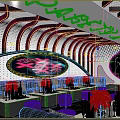 Elegant Modern KTV Interior Design with Neon Lights and Stylish Seating