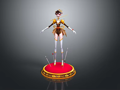 Modern Game Character Cartoon Beauty Animation Beauty Animation Beauty Cartoon Girl 3d model