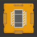 Portable Solar Powered Storage Container With Yellow Top And Gray Body For Daily Use