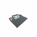 Portable Electronic Terminal With Keyboard Colorful Buttons And Touch Screen Display Interface 3d model