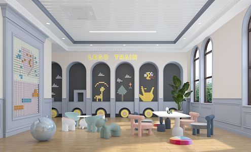 Jianou Kindergarten Construction Room 3d model