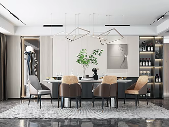 Light Luxury Restaurant 3d model