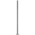 Sleek Black And Silver Tall Outdoor Pole Light For Garden And Yard Lighting
