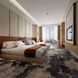 Hotel Rooms Modern Rooms 3d model