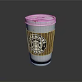 Starbucks Daily Use Coffee Cup With White Lid And Brown Sleeve