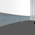 Technology Exhibition Hall Dot Matrix Screen 3d model