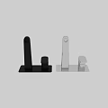 Sleek Black Modern Wall Mounted Water Faucet with Long Spout and Single Lever Handle