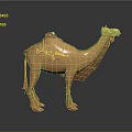 Detailed Cartoon Style 3D Camel Model With Saddle And Realistic Rendering 3d model