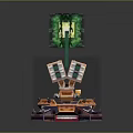 laser tower turret turntable sci-fi tower defense game tower defense sci-fi turret game turret game turret 3d model