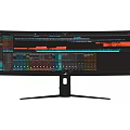 Professional Computer Monitor Displaying Audio Editing Software with Tracks Interface