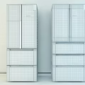 White Modern Refrigerator Freezer With Multi Door And Drawer Design For Kitchen Appliances