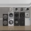 Modern Washing Machines in Various Styles and Colors for Home Laundry Use