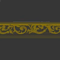 Elegant White Architectural Decorative Component With Intricate Carved Scroll Patterns