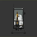 Yellow Black Mini Excavator With Transparent Cabin And Crawler Tracks Design