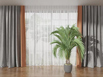 Modern Curtains 3d model