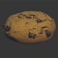 Freshly Baked Chocolate Chip Cookie With Soft Texture And Shiny Surface
