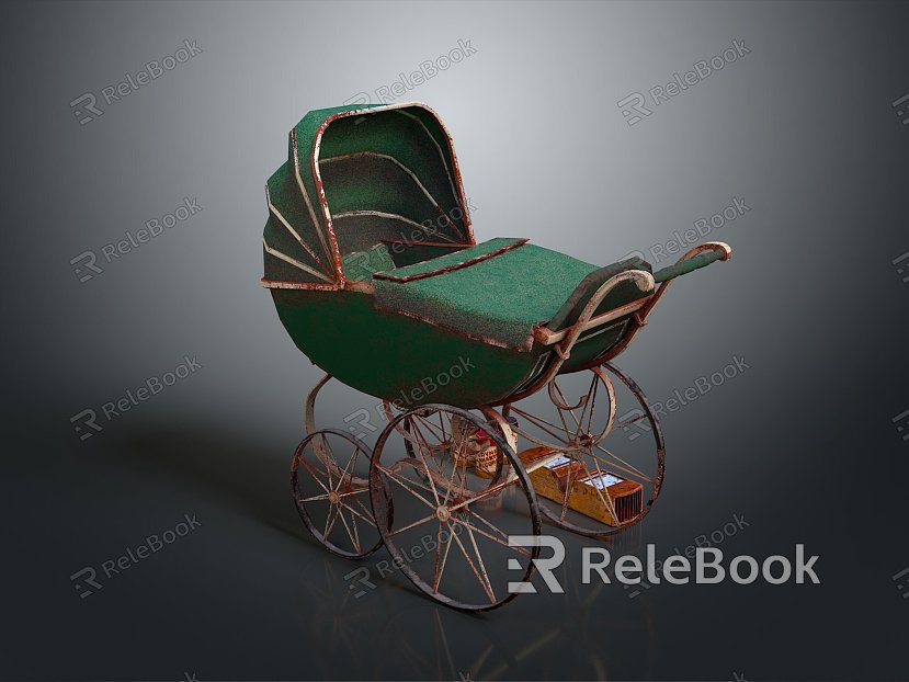 Industrial LOFT Children's Carriage Stroller Antique Stroller Classical Stroller model