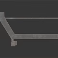 Long Gray Metal Construction Support Beam With Textured Surface Industrial Frame Design