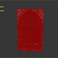 Gothic Style Decorative Furniture With Arched Stained Glass And Stone Frame Design Elements