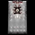 Elegant Banquet Hall Interior With Grand Crystal Chandelier Red Floral Decor And White Columns
