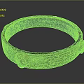 Antique Style Intricately Carved Bracelet With Geometric Pattern And Decorative Details