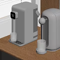 Modern Midea Instant Hot Water Dispenser With Digital Temperature Display On Wooden Table