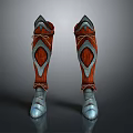 Stylish Leather Boots Featuring Red And Silver Diamond Pattern Design For Daily Use