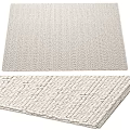 Square Rug With Woven Texture Soft Material Neutral Tone For Home Decor