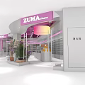 ZUMA Boutique Store Modern Exterior With Display Shelves Plants And Lighting