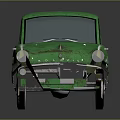 Green Classic Vintage Car With Retro Exterior Design And Classic Style
