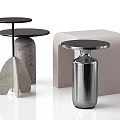 CB2 modern side table corner table round side table stool 3d model