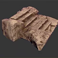 Natural Stone Stairs With Irregular Shape And Rough Textured Surface Design