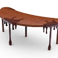 Modern Children Table and Chair Chocolate Table 3d model