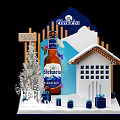 Youshi Beer Booth pop-up shop Scene Meichen Interactive Device Christmas Meichen Winter Meichen Event Pin Point Photo Photographing Pin Area 3d model