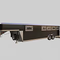 Black Functional Horse Transport Trailer With Multiple Windows And Dual Axle