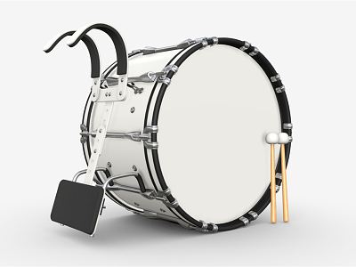 Modern drum march bass drum model