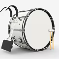 Modern drum march bass drum 3d model