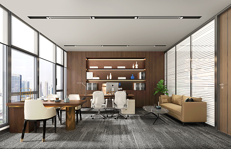 modern office leadership office 3d model