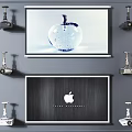 Modern projector projector projector screen combination 3d model
