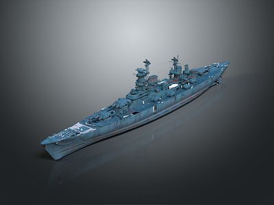 modern ship warship 3d model