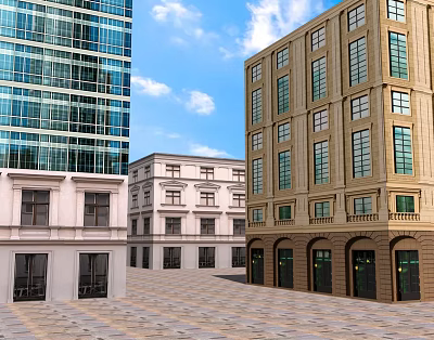 Jianou Commercial Street Commercial Building Group 3d model