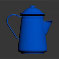 Stylish Blue Electric Kettle With Lid Handle And Modern Design For Daily Household Use